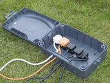 Masterplug 8m Weatherproof Box with 4-Gang 10A Extension Lead - Grey/ Black