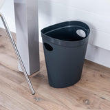 Addis Plastic Waste Paper Bathroom Bedroom Office Trash Bin, Metallic Silver, 12 ltr