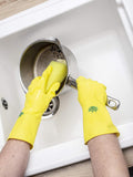 Elbow Grease Rubber Gloves Cotton Lined Extra Strong Non-Slip Size Large & Medium For Washing Up