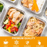 Caroline Foil Trays With Lids Mini, Pack 12 - Reusable Aluminium Dishes for Cooking and Roasting