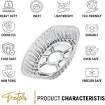 Caroline Oval Disposable Aluminium Foil Roasting Tray 224oz for Baking, Roasting, Broiling, Cooking, Food Storage & Party Use -  Ideal for BBQs, Catering, and Meal Prep