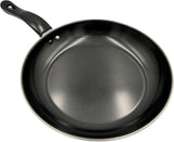 Basiks Non Stick Carbon Steel Frying Pan 25cm | Suitable For Halogen, Electric, Gas and Solid Hobs | Strong Heat-Resistant Handle  Non Stick Coating For Easy Cleaning | Kitchen Frying Pan