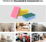 Superbright Sponge Scourers, Dual-Sided Scourers Sponge, Scratch-Free Cleaning Tools, Versatile Washing Up Sponge, Durable Minky Scrubber, Portable & Easy Handle Kitchen Cleaner