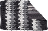 Croydex Grey and White Super Soft Patterned Bathroom Mat with Slip-Resistant Backing,Grey, Black and White,1 x 50 x 80 cm