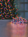 Premier 400 LED Multi-Action Battery-Operated Timelights | Indoor & Outdoor LED String Lights – Vintage Gold / Blue / Rainbow / Warm White on Green Cable