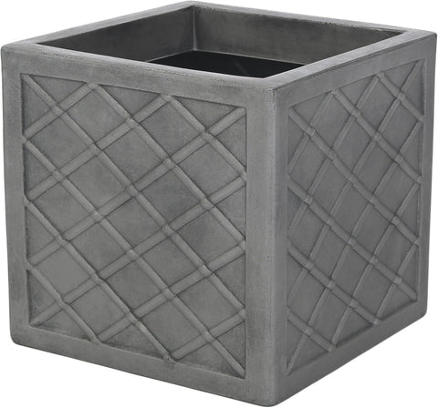 Sankey Lazio 32cm Square Planter Pewter