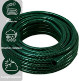 Reinforced PVC Garden Hose 15m / 30m / 50m – Heavy Duty Flexible Water Hose Pipe for Garden Watering, Lawn Care, Car Washing & Outdoor Use