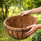 Coco Hanging Basket Liner 12", 14", 16" – Natural Coconut Coir Basket Liner for Flower Hanging Baskets, Durable Replacement Plant Pot Liner for Indoor & Outdoor Garden