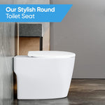 Soft Close Toilet Seat Bathroom D Shape WC Heavy Duty Seat One Button Release