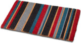 Addis Door Mat Coir Pile with Multi Colour Stripe Design 70 x 40cm
