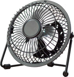 4" Mini USB Desk Fan Small Quiet Personal Cooler Cooling Portable Table Fan Metal Black,White