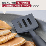 Fackelmann INITIAL Mini Slotted Turner 25.5cm | Non-Stick Plastic Spatula | Heat-Resistant Fish Slice & Burger Flipper Cooking Draining & Frying BBQ Utensil