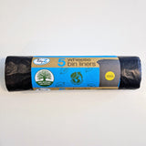 TIDY  Roll of wheelie Bin liners extra-Tuff Strong & Secure Large Dustbin Liners Tear Resistant Waste Rubbish Black Bags 300L