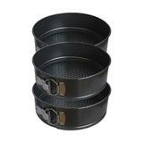 Non Stick Springform Cake Tins 8", 9" & 10" – Round Leakproof Cake Baking Pans with Removable Base, Non-Stick Cheesecake & Cake Mould for Baking