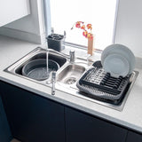 Round Washing Up Bowl Sink Basin With Raised Feet Water Flow Plastic Bowl 7.7L