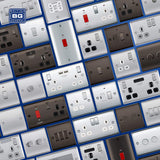 BG Nexus NBN94 Polished Black Nickel Single 1 Gang Blank Plate Cover Blanking