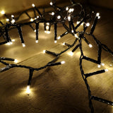 Premier Decorations 1000 Battery Operated LED Treebrights Timelights, 100m Multi-Action String Christmas Lights – Indoor/Outdoor, Timer Function – Available in White, Blue, Multi, Rainbow, Vintage Gold & Warm White (Green Cable)