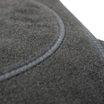 Streetwize Standard Universal Car Mat Set Flexible Black Velour Matching Trim Universal Fit Front Rear Heelpad Non-Slip Backing Velour - Black/Black Binding - 4 Piece