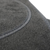 Streetwize Standard Universal Car Mat Set Flexible Black Velour Matching Trim Universal Fit Front Rear Heelpad Non-Slip Backing Velour - Black/Black Binding - 4 Piece