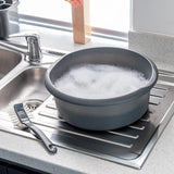 Round Washing Up Bowl Sink Basin With Raised Feet Water Flow Plastic Bowl 7.7L
