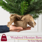 Kaemingk Everlands Mini Tree In Jute Bag 60cm Artificial Christmas Tree