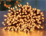 Premier Decorations 1000 Battery Operated LED Treebrights Timelights, 100m Multi-Action String Christmas Lights – Indoor/Outdoor, Timer Function – Available in White, Blue, Multi, Rainbow, Vintage Gold & Warm White (Green Cable)