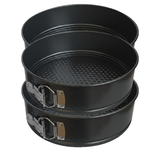 Non Stick Springform Cake Tins 8", 9" & 10" – Round Leakproof Cake Baking Pans with Removable Base, Non-Stick Cheesecake & Cake Mould for Baking