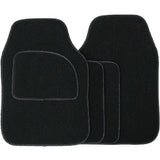 4PCS Universal PVC Backed Velour Car Carpet & Rubber Mat Extreme Set - Non Slip Mats