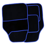 4PCS Universal PVC Backed Velour Car Carpet & Rubber Mat Extreme Set - Non Slip Mats