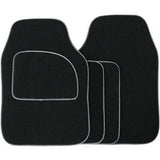 4PCS Universal PVC Backed Velour Car Carpet & Rubber Mat Extreme Set - Non Slip Mats