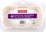 Caroline Tin Liners Loaf Liners Round Rectangular Non-Stick Siliconised Greaseproof Paper for Baking Cakes, Pies, Tarts, Round Air Fryer Liner, Made in The UK, White Various Sizes:50 Pack, 1lb - 2lb