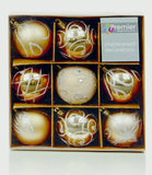 Premier Set of 9 Christmas Decorated Tree Baubles Balls 6cm – Available in 10 Colours (Midnight Blue, Champagne Gold, Green, Ice Blue, Pink, Purple, Red, Rose Gold, Silver, White)
