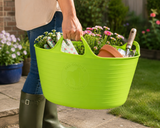 Tubtrugs 15L Small Shallow Flexible Tub – Pistachio | Multi-Purpose Garden & Storage Tub | Durable Carry Bucket
