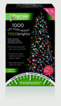 Premier 1000 LED Multi Action Treebrights 25m with Timer – Multi/Green Cable or White/Green Cable