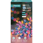 Premier 100 LED Timelights Battery Operated 10m Multi-Action String Christmas Tree Lights – Available in Multiple Colors & Cables