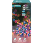 Premier Battery Operated 200 Flexbright LEDs Multi-Action String Lights with Timer – Indoor & Outdoor Decorative Fairy Lights (Available in Multiple Colours & Cable Options)