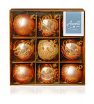 Premier Set of 9 Christmas Decorated Tree Baubles Balls 6cm – Available in 10 Colours (Midnight Blue, Champagne Gold, Green, Ice Blue, Pink, Purple, Red, Rose Gold, Silver, White)