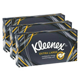 Kleenex Extra Large 90 Facial Tissue Box 2 Ply Strong Gentle Soft 3 - 24 pk