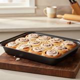 Non-Stick Deep Roasting Tin 14 x 9 Inch Baking Tray – Carbon Steel Roaster Pan for Oven Cooking, Roasting Meat, Vegetables, Lasagna & Everyday Cooking