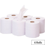 Centrefeed Blue White Rolls 2ply Embossed Kitchen Hand Wipes Paper Towels Tissue