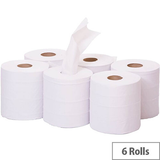 Centrefeed Blue White Rolls 2ply Embossed Kitchen Hand Wipes Paper Towels Tissue