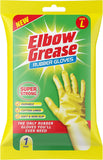 Elbow Grease Rubber Gloves Cotton Lined Extra Strong Non-Slip Size Large & Medium For Washing Up
