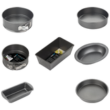 Chef Aid Non Stick Pans Various Types - Cake Pan,Sandwich Pan, Springform Cake Pan,Oval Pie Dish & 1lb and 2lb Loaf Pan For Bread, Loaves, Cakes and Bakes