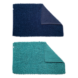 Croydex Aqua Navy Soft Cushioned Bath Mat Door Mat with Slip-Resistant Backing