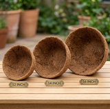 Coco Hanging Basket Liner 12", 14", 16" – Natural Coconut Coir Basket Liner for Flower Hanging Baskets, Durable Replacement Plant Pot Liner for Indoor & Outdoor Garden