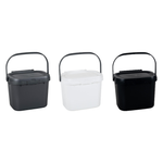 Addis Kitchen Caddy Black, Metallic, White /Grey - For Everyday Kitchen Food Waste Compost Caddy Bin Made With  Recycled Materials