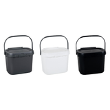 Addis Kitchen Caddy Black, Metallic, White /Grey - For Everyday Kitchen Food Waste Compost Caddy Bin Made With  Recycled Materials