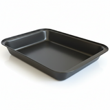 Non-Stick Deep Roasting Tin 14 x 9 Inch Baking Tray – Carbon Steel Roaster Pan for Oven Cooking, Roasting Meat, Vegetables, Lasagna & Everyday Cooking