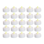 Premier Realistic and Bright White Flickering Flameless LED Tea Light Candles For Halloween, Weddings, Festivals, Decoration, and Christmas etc
