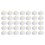 Premier Realistic and Bright White Flickering Flameless LED Tea Light Candles For Halloween, Weddings, Festivals, Decoration, and Christmas etc